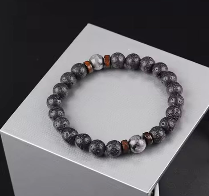 Bracelet LIOR en Pierre Volcanique (Homme)