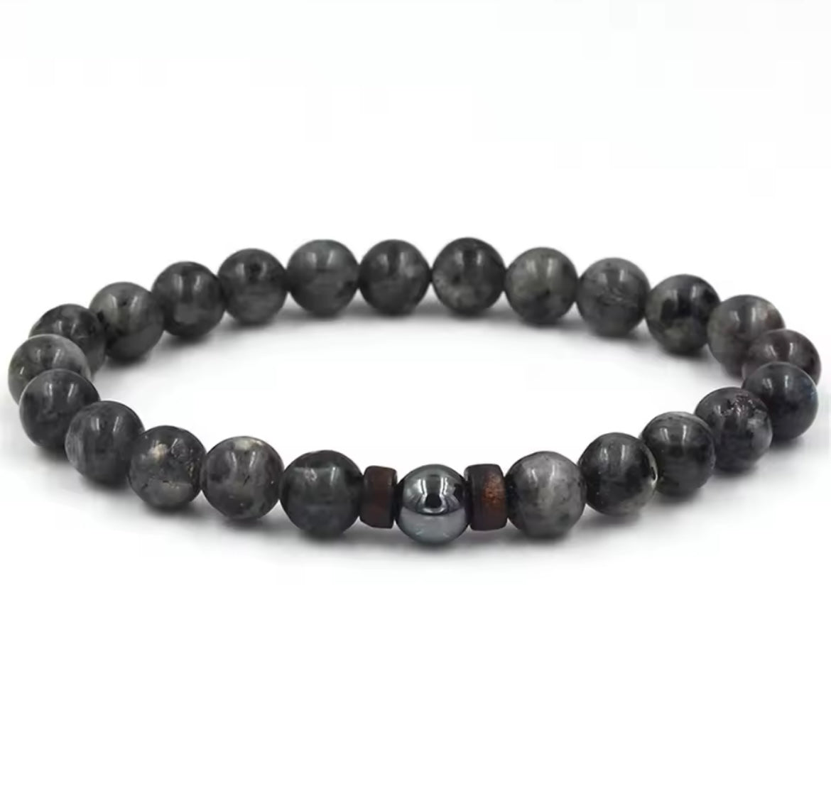 Bracelet ISAR en Pierre Volcanique (Homme) (Perle)