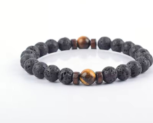 Bracelet ALDEN en Pierre Volcanique (Homme)