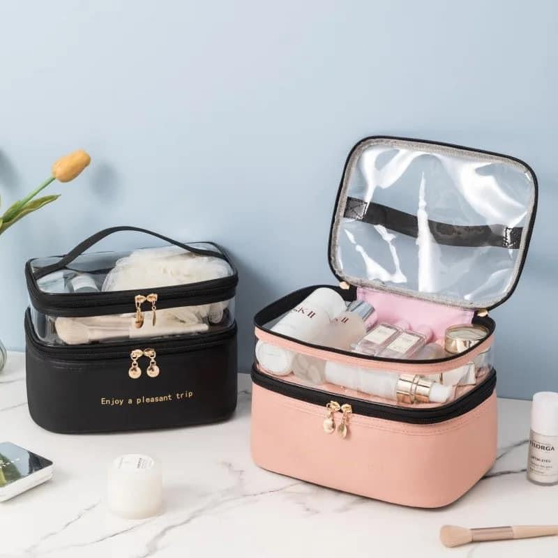 TROUSSE EN CUIR DOUBLE NIVEAU