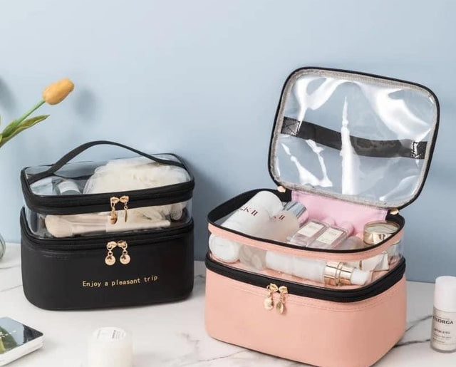 TROUSSE EN CUIR DOUBLE NIVEAU