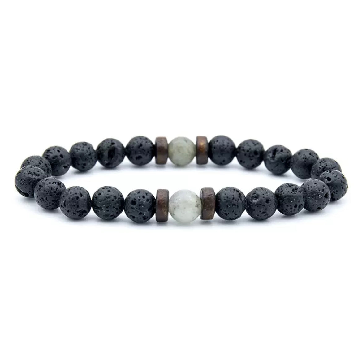 Bracelet KAEL en Pierre Volcanique (Homme)