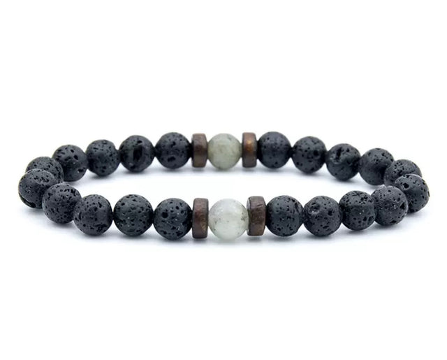 Bracelet KAEL en Pierre Volcanique (Homme)