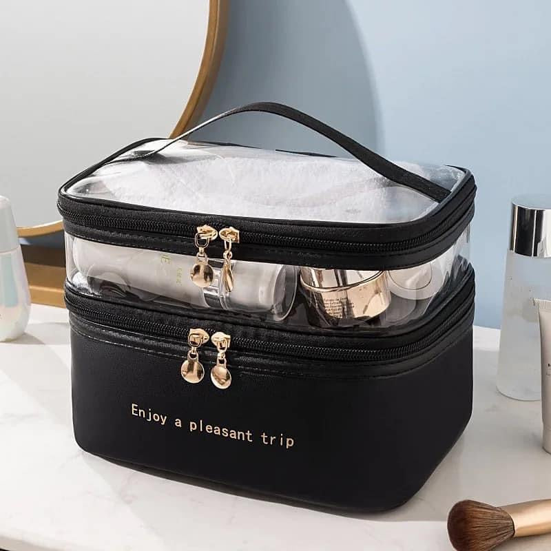 TROUSSE EN CUIR DOUBLE NIVEAU