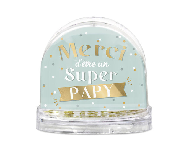 BOULE À NEIGE « Merci d’être un Super Papy »